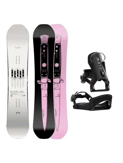 SET Placa Snowboard CAPiTA - SB RESORT TWIN 2027 + Legaturi Snowboard CLEW Independence 1.0 2027 - Black