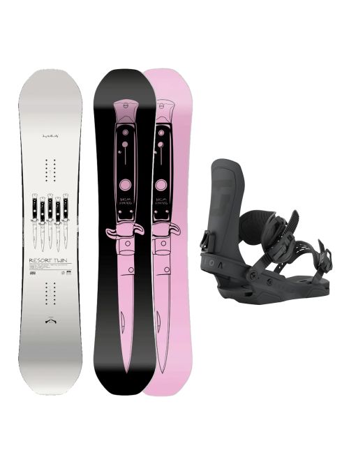 SET Placa Snowboard CAPiTA - SB RESORT TWIN 2027 + Legaturi Snowboard UNION Men's 2027 FORCE TEAM Black