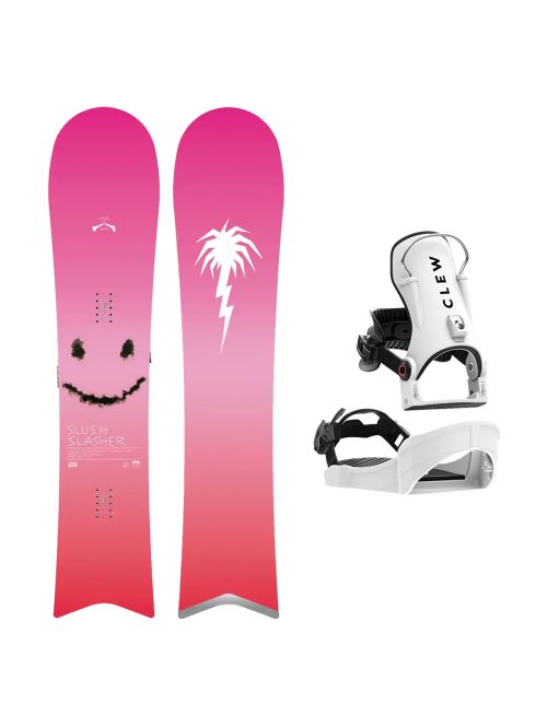 SET Placa Snowboard CAPiTA - SB SLUSH SLASHER 2.0 2027 - 151 + Legaturi Snowboard CLEW Independence 1.0 2027 - White