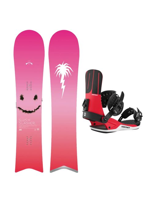 SET Placa Snowboard CAPiTA - SB SLUSH SLASHER 2.0 2027 - 151 + Legaturi Snowboard UNION Men's 2027 CONTACT Red
