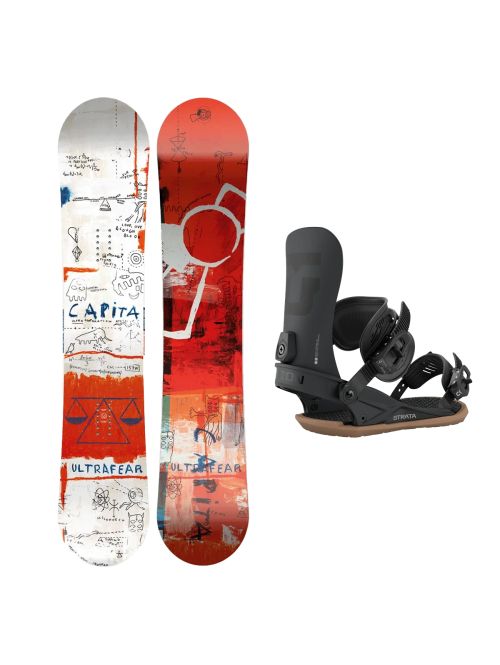 SET Placa Snowboard CAPiTA - ULTRAFEAR WIDE 2027 - 153W + Legaturi Snowboard UNION Men's 2027 STRATA Black