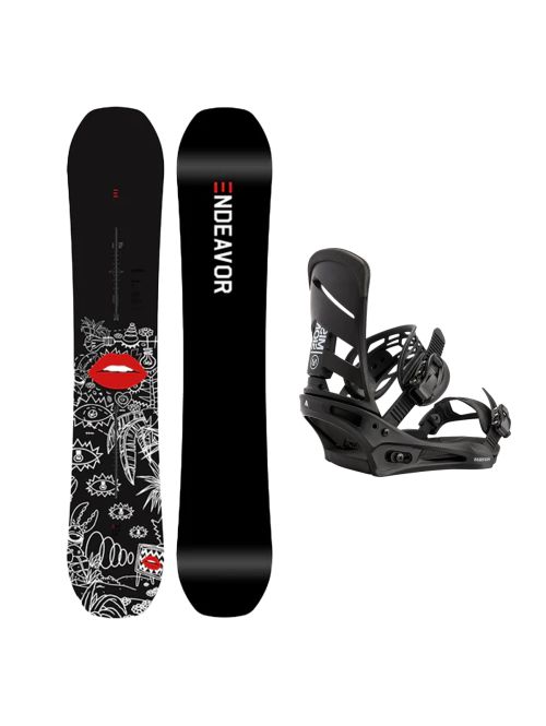 SET ENDEAVOR Ranger x Lee McConnell W25 x Legaturi Snowboard BURTON - Men's - MISSION BLACK W27