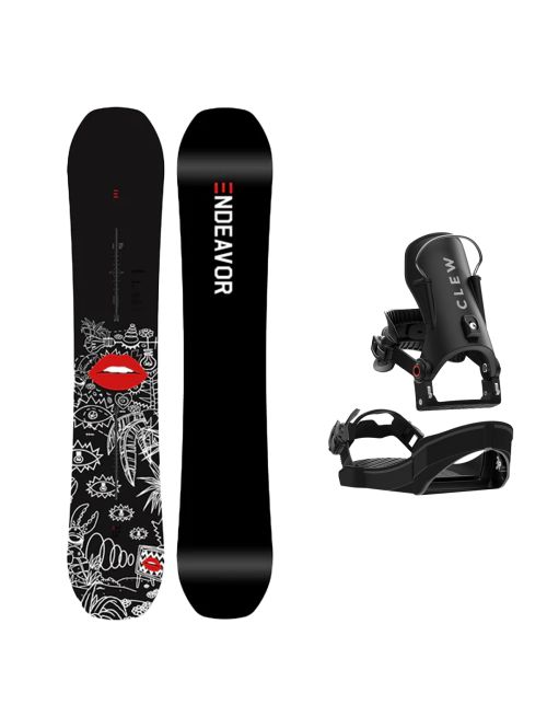 SET ENDEAVOR Ranger x Lee McConnell W25 x Legaturi Snowboard CLEW Independence 1.0 2027 - Black