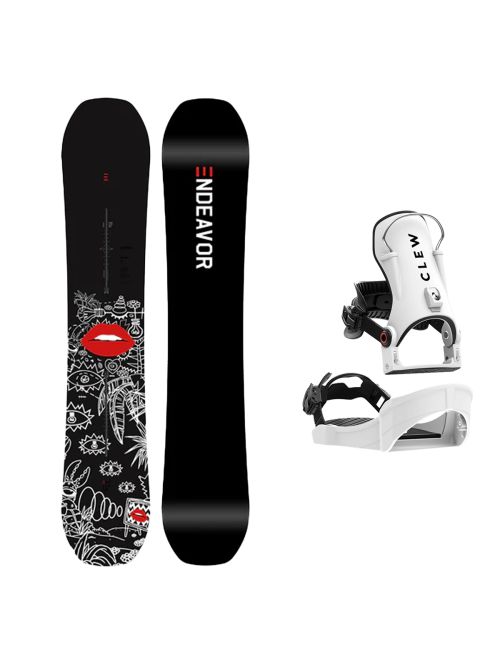 SET ENDEAVOR Ranger x Lee McConnell W25 x Legaturi Snowboard CLEW Independence 1.0 2027 - White