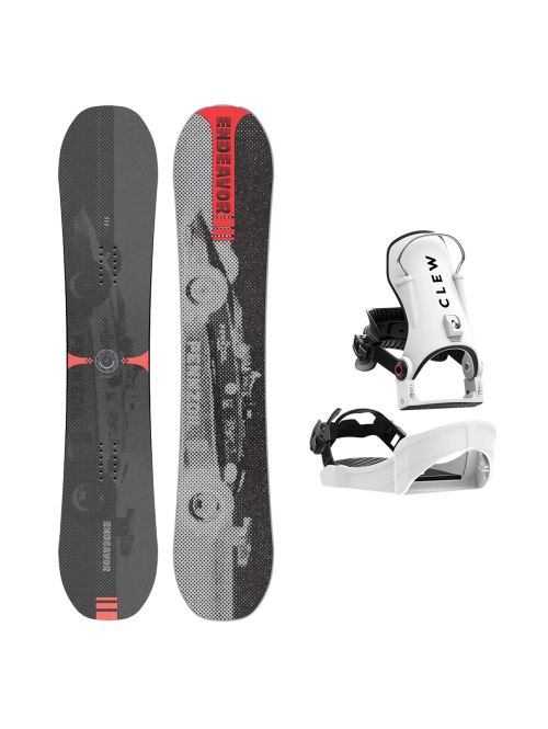 SET Placa Snowboard ENDEAVOR - Sentinal 2026 x Legaturi Snowboard CLEW Independence 1.0 2027 - White