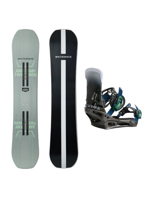 SET Placa Snowboard WHITESPACE - AMF Twin A 2027 144 + Legaturi Snowboard BURTON - Men's - MALAVITA Black Fade W27