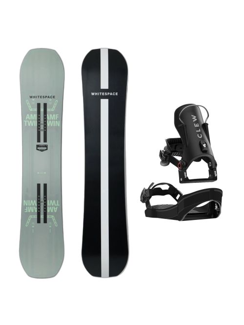 SET Placa Snowboard WHITESPACE - AMF Twin A 2027 144 + Legaturi Snowboard CLEW Independence 1.0 2027 - Black