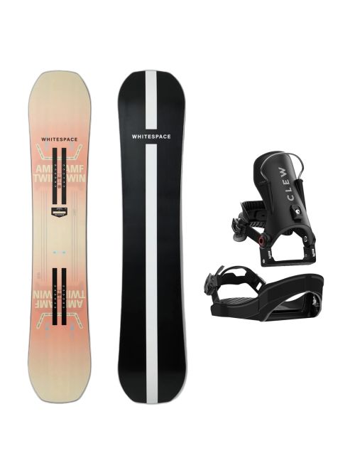 SET Placa Snowboard WHITESPACE - AMF Twin B 2027 + Legaturi Snowboard CLEW Independence 1.0 2027 - Black