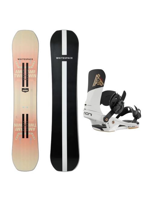 SET Placa Snowboard WHITESPACE - AMF Twin B 2027 + Legaturi Snowboard UNION Unisex 2027 ATLAS PRO Stone