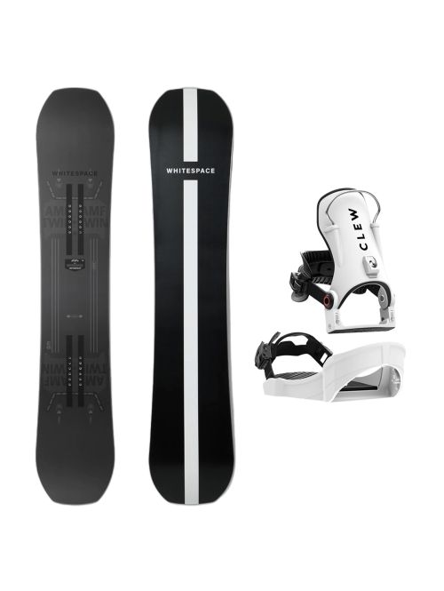 SET Placa Snowboard WHITESPACE - AMF Twin C 2027 + Legaturi Snowboard CLEW Independence 1.0 2027 - White