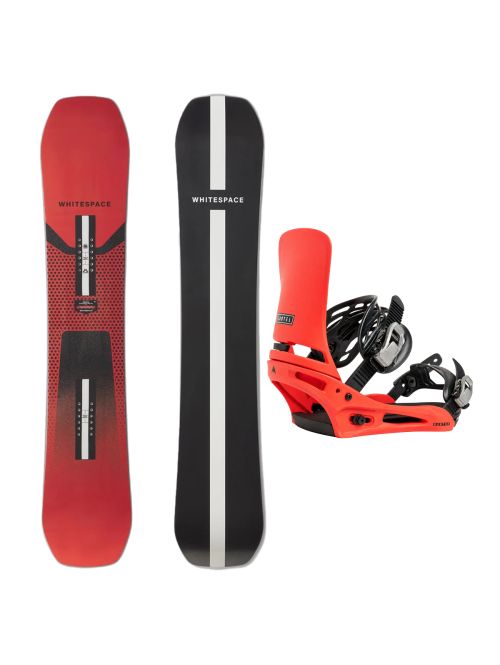 SET Placa Snowboard WHITESPACE - Freestyle SHAUN WHITE Pro A 2027 + Legaturi Snowboard BURTON - Men's - CARTEL Hot Tamale W27