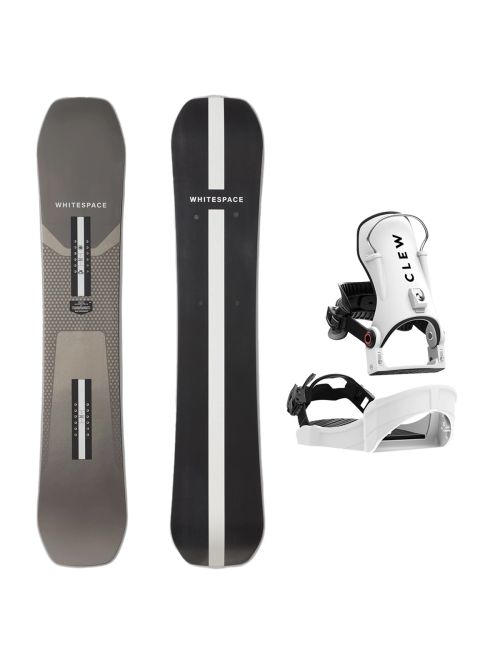 SET Placa Snowboard WHITESPACE - Freestyle SHAUN WHITE Pro B 2027 - 158 + Legaturi Snowboard CLEW Independence 1.0 2027 - White