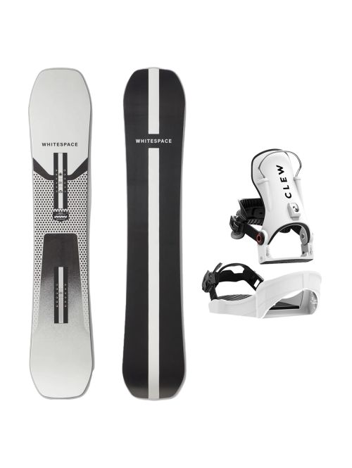SET Placa Snowboard WHITESPACE - Freestyle SHAUN WHITE Pro C 2027 - 156 + Legaturi Snowboard CLEW Independence 1.0 2027 - White