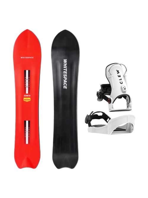 SET Placa Snowboard WHITESPACE - ICONA A 2027 - 157 + Legaturi Snowboard CLEW Independence 1.0 2027 - White