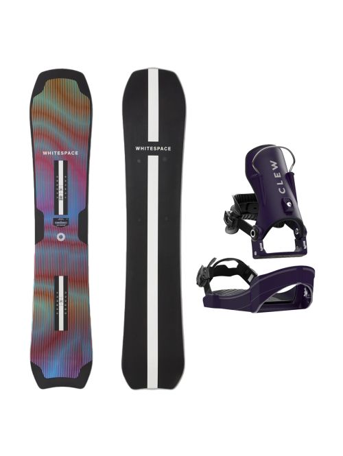 SET Placa Snowboard WHITESPACE - Montano A 2027 - 155 + Legaturi Snowboard CLEW Independence 1.0 2027 - Purple
