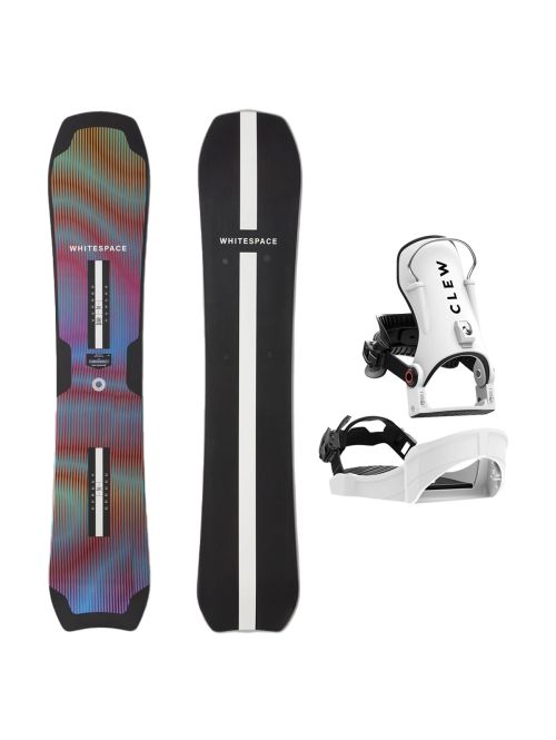 SET Placa Snowboard WHITESPACE - Montano A 2027 - 155 + Legaturi Snowboard CLEW Independence 1.0 2027 - White
