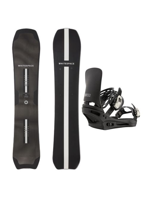 SET Placa Snowboard WHITESPACE - Montano B 2027 - 160 + Legaturi Snowboard BURTON - Men's - CARTEL Black W27