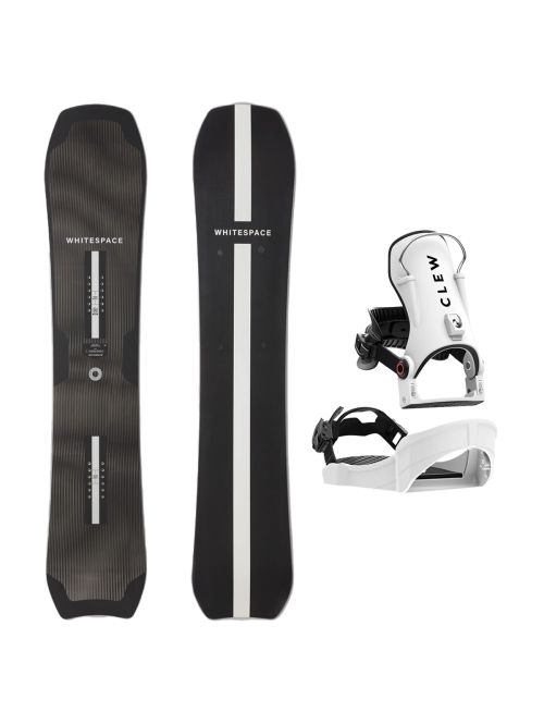SET Placa Snowboard WHITESPACE - Montano B 2027 - 160 + Legaturi Snowboard CLEW Independence 1.0 2027 - White