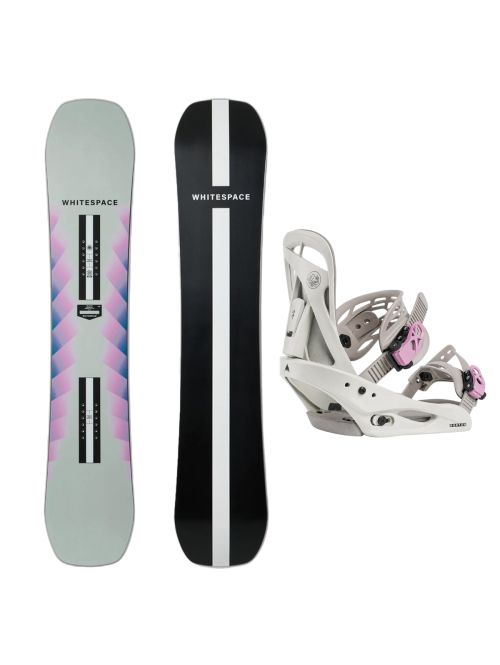 SET Placa Snowboard WHITESPACE - Womens Freestyle Pro A 2027 + Legaturi Snowboard BURTON - Women's - CITIZEN Chinchilla Gray W27