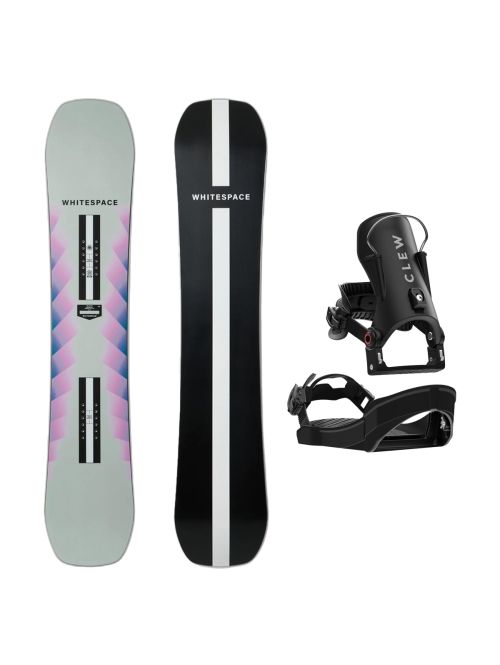 SET Placa Snowboard WHITESPACE - Womens Freestyle Pro A 2027 + Legaturi Snowboard CLEW Independence 1.0 2027 - Black