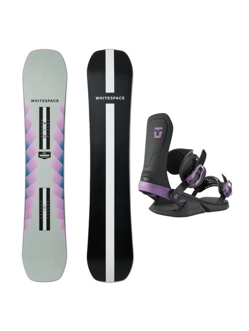 SET Placa Snowboard WHITESPACE - Womens Freestyle Pro A 2027 + Legaturi Snowboard UNION Unisex 2027 NEO Black