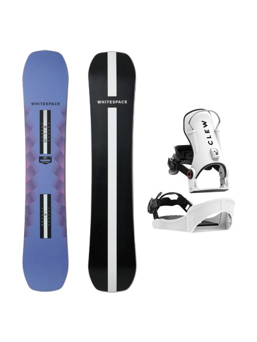 SET Placa Snowboard WHITESPACE - Womens Freestyle Pro B 2027 + Legaturi Snowboard CLEW Independence 1.0 2027 - White