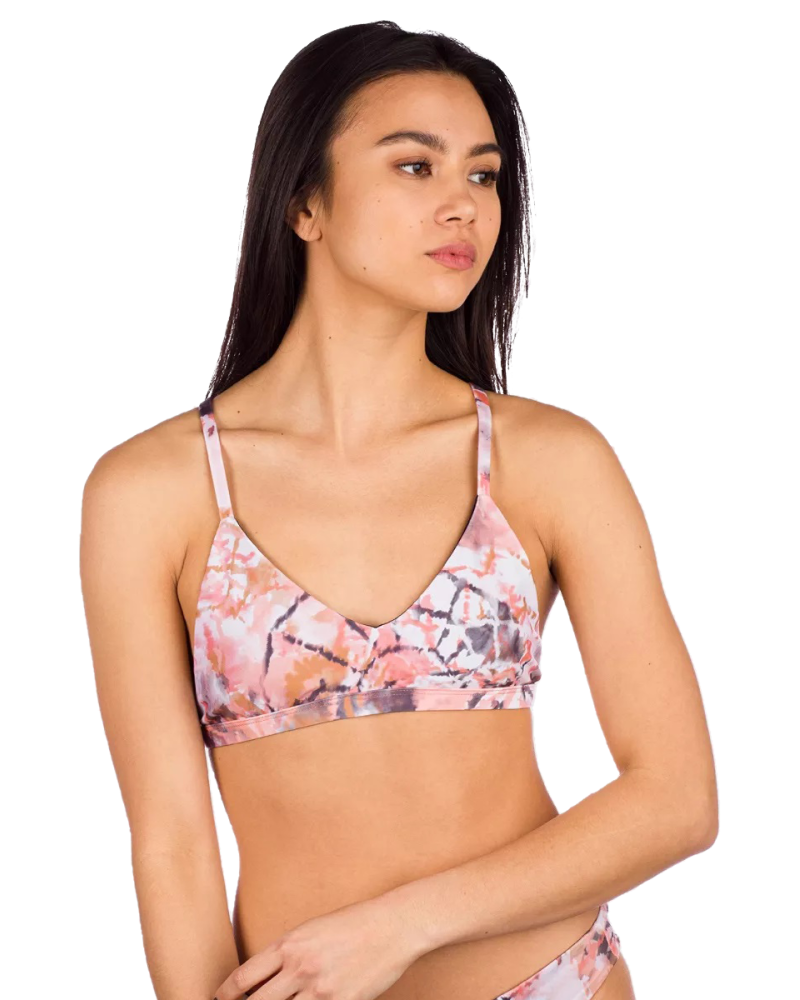 Bikini Top Main Design Pasta Coral Tie Dye S