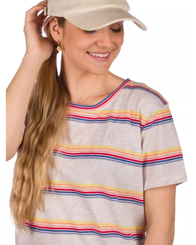 Tricou Kazane Indra Oatmeal Stripe Gray XL