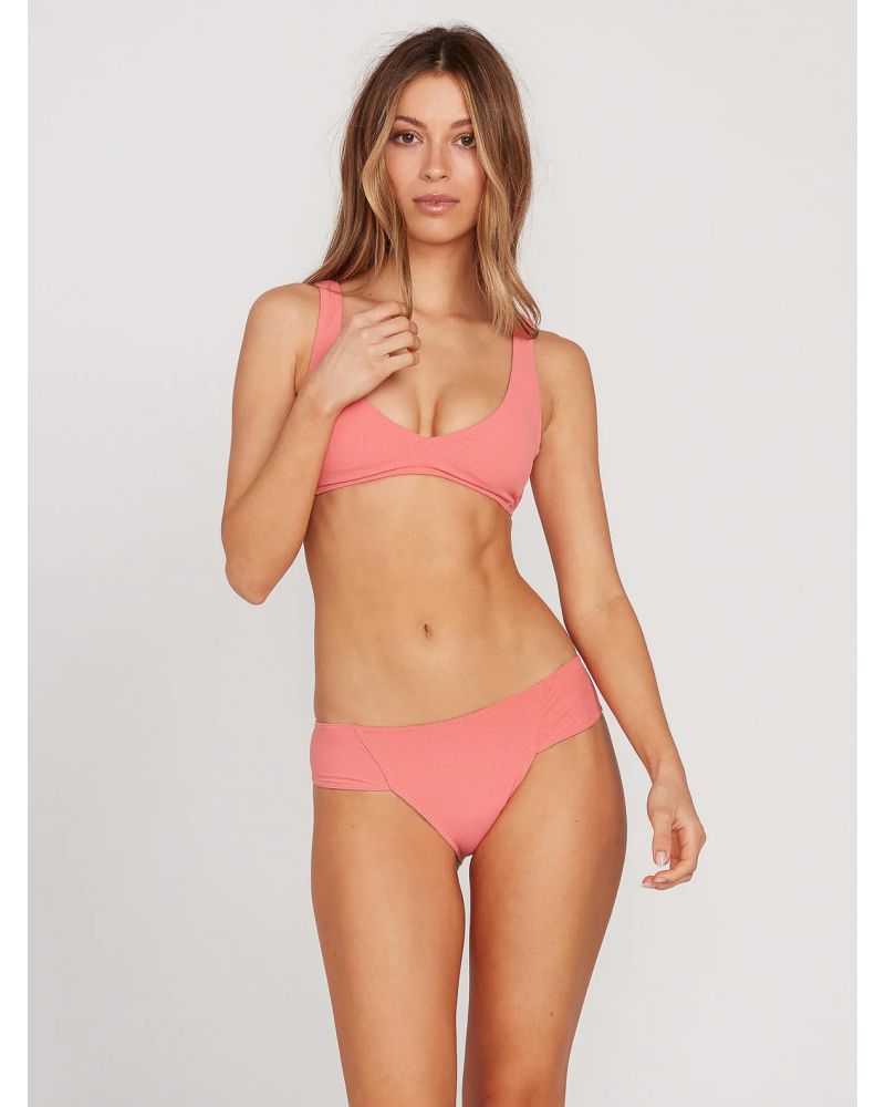 Bikini Volcom Simply Rib Cheeky Reef Pink XS