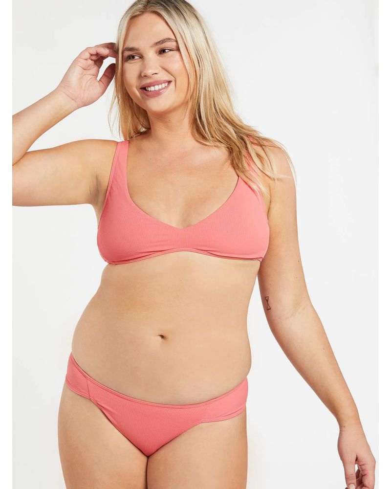 Bikini Volcom Simply Rib Cheeky Reef Pink XS