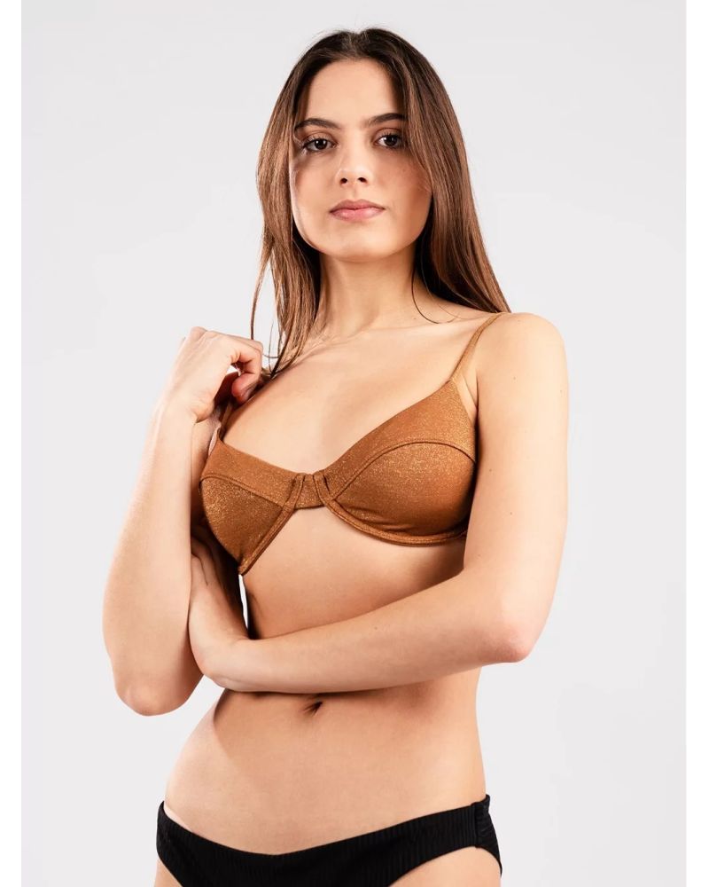 Bikini Top Rip Curl Playbella Balconette Brown S