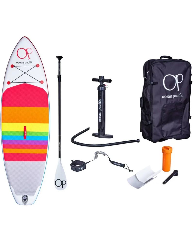 Paddle Board Ocean Pacific Sunset All Round 9'6 Inflatable Alb /Roșu/Albastru