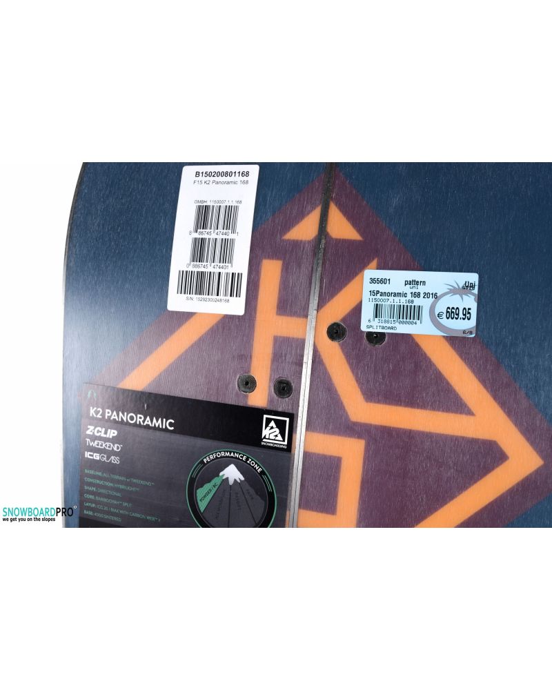 Placa Splitboard K2 Panoramic 168