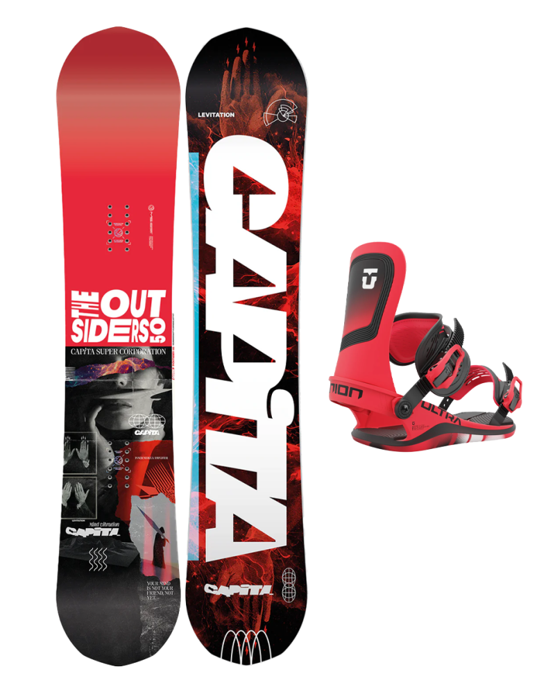 SET CAPiTA THE OUTSIDERS 2025 158 x Legaturi UNION ULTRA Hot Red