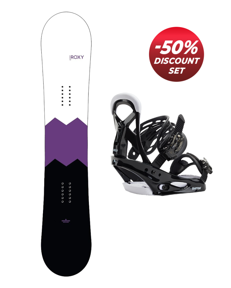 SET Roxy Dawn 138 x Legaturi Burton Smalls Black W25