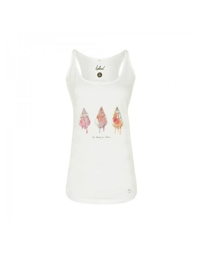 Maiou Bleed Shell Tank Top White L