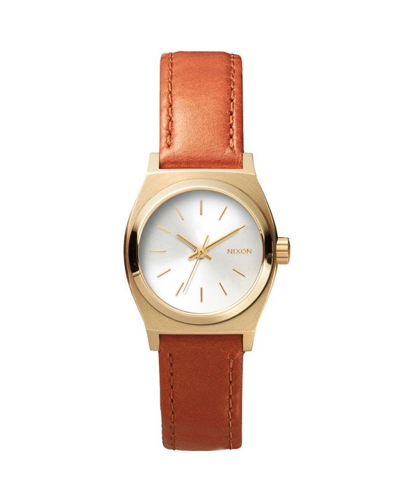 Ceas Nixon Small Time Teller Leather gold