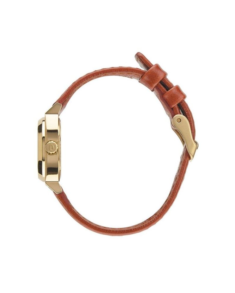 Ceas Nixon Small Time Teller Leather gold