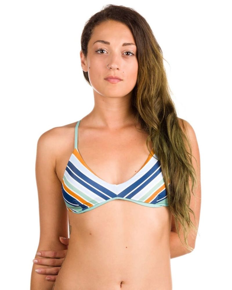 Bikini Sutien RVCA Stripe Type sky blue S