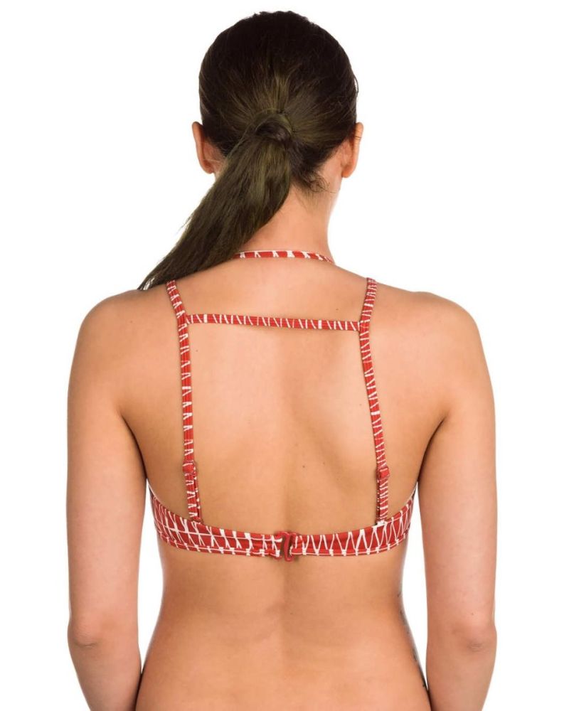 Bikini Sutien RVCA Triangle Row Havana red XS