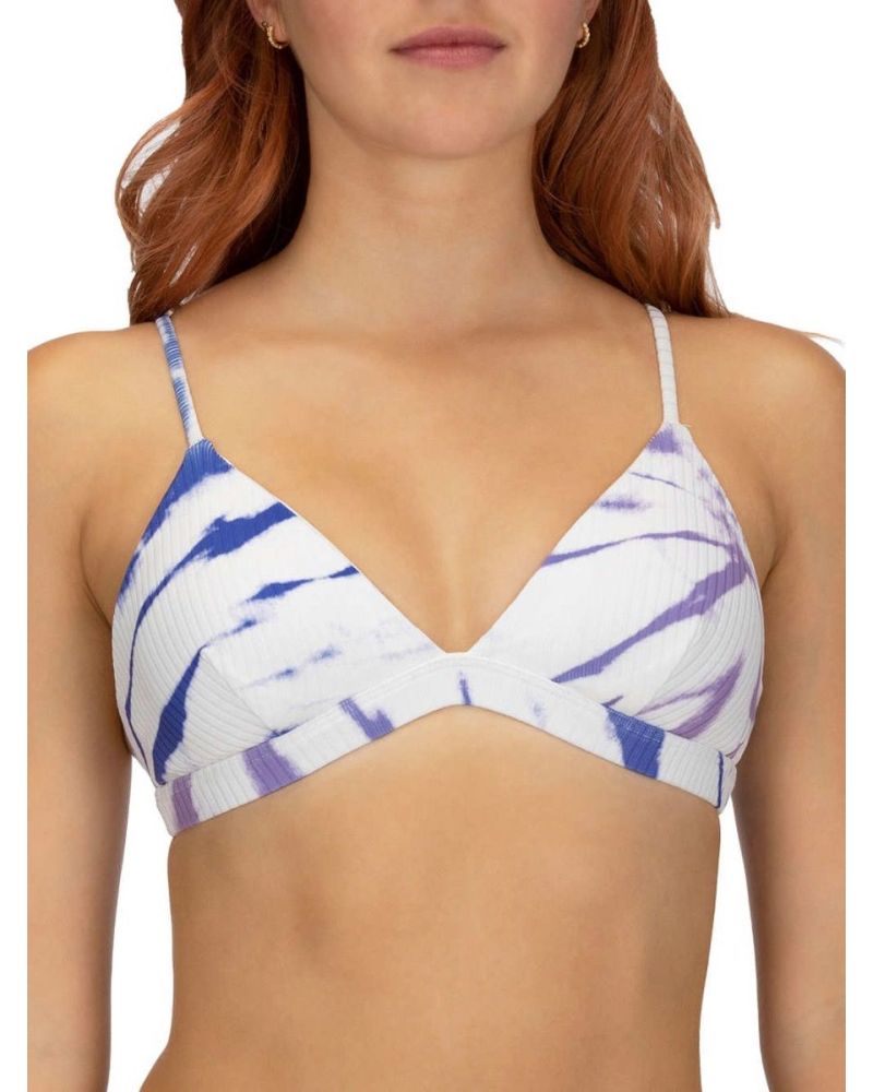 Bikini Top Hurley Rib Spider Royale Tri Racer Blue White L