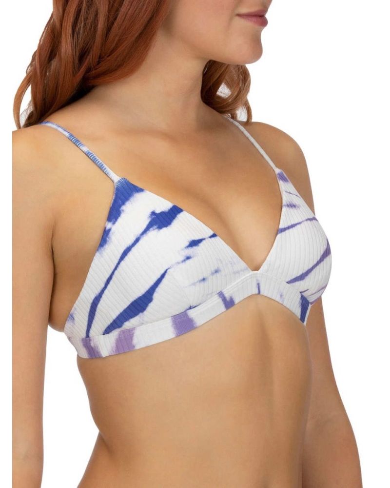 Bikini Top Hurley Rib Spider Royale Tri Racer Blue White L