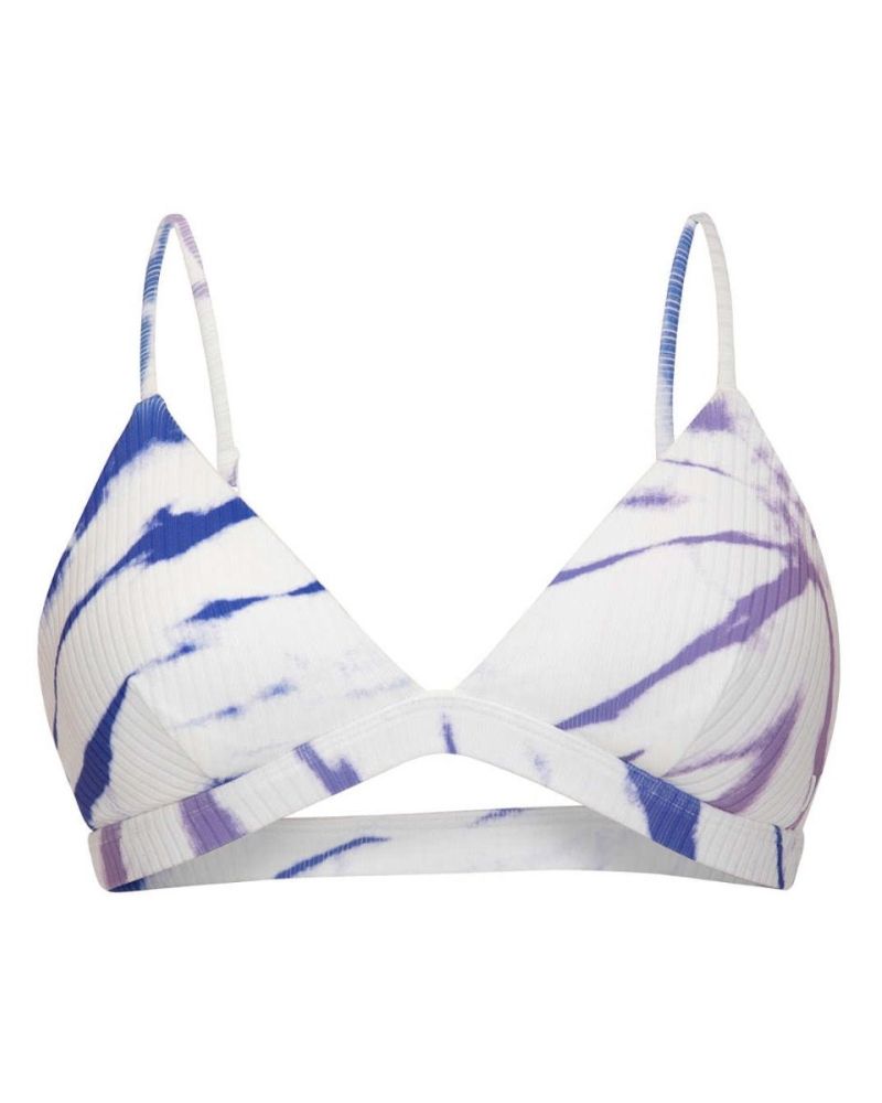Bikini Top Hurley Rib Spider Royale Tri Racer Blue White L
