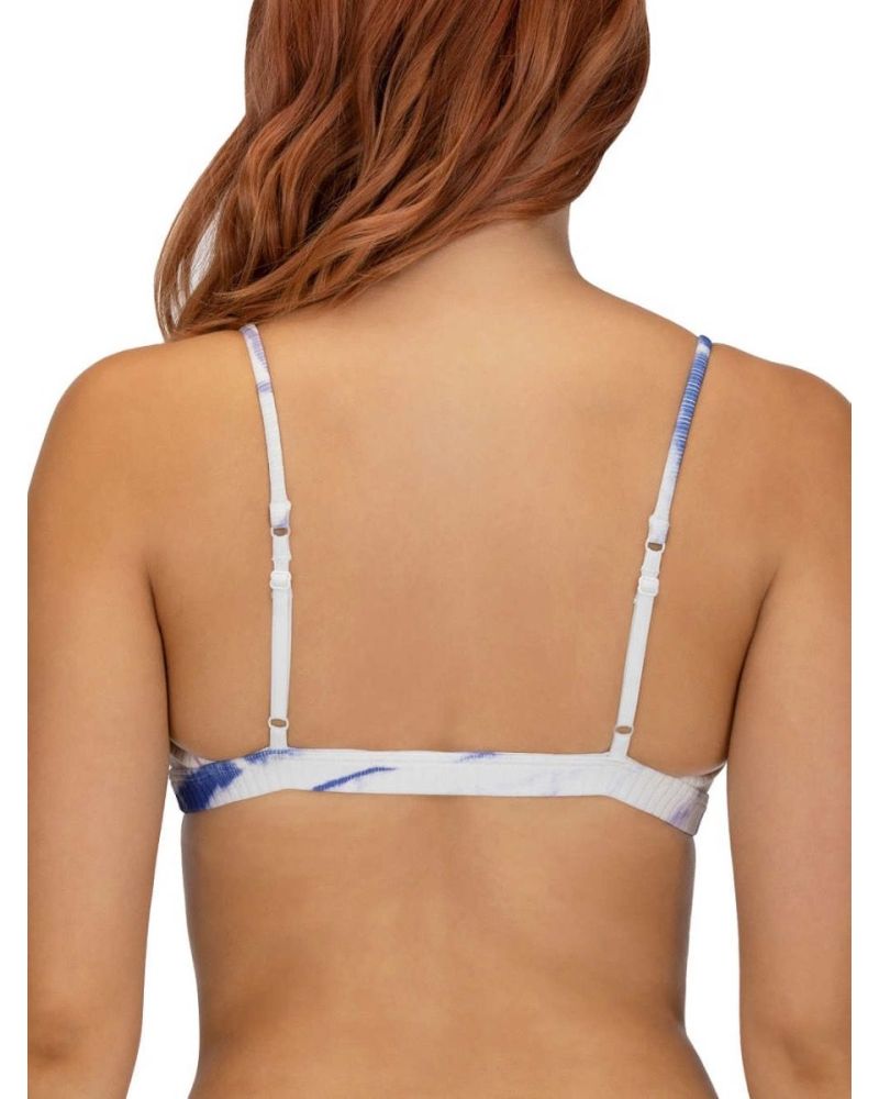 Bikini Top Hurley Rib Spider Royale Tri Racer Blue White L