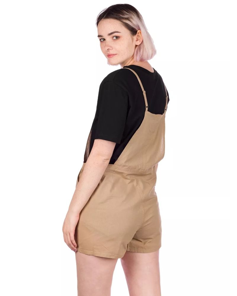 Pantaloni Scurti Salopeta Joanna Dungarees Chinchilla Brown XL