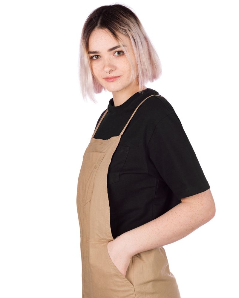 Pantaloni Scurti Salopeta Joanna Dungarees Chinchilla Brown XL