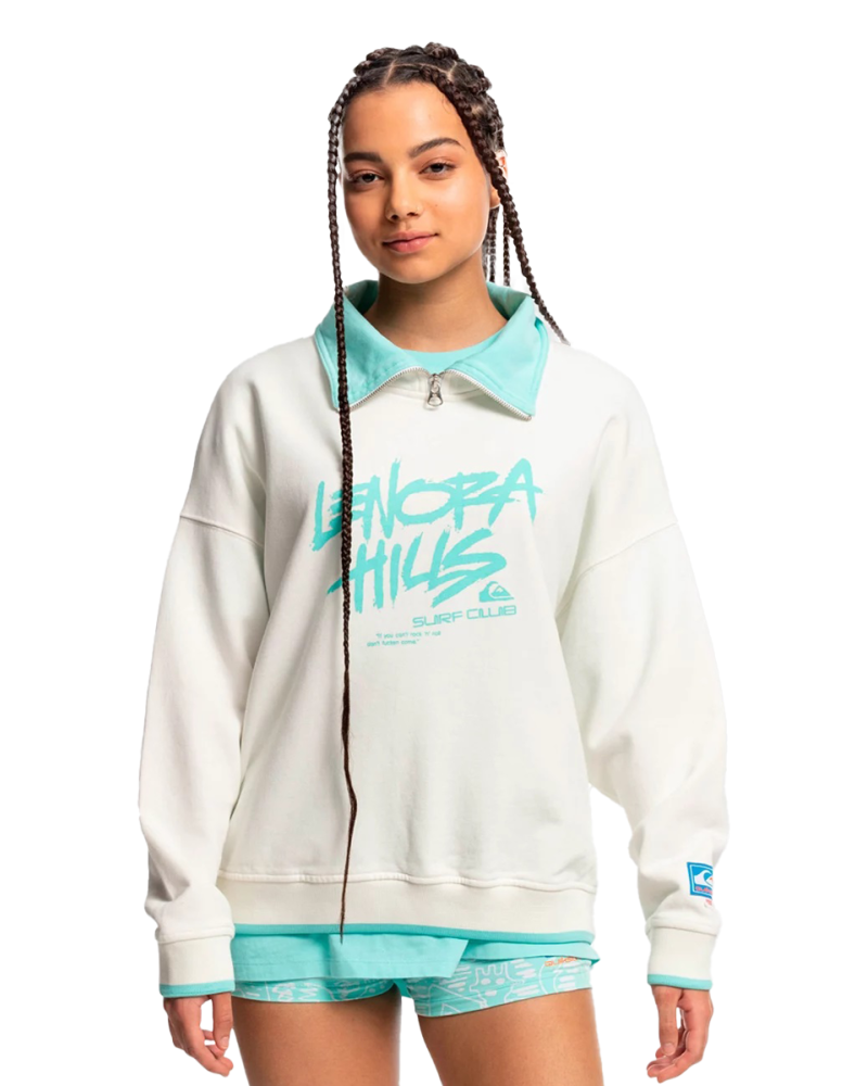 Bluza Quiksilver X Stranger Things Lenora Half Zip Snow White L