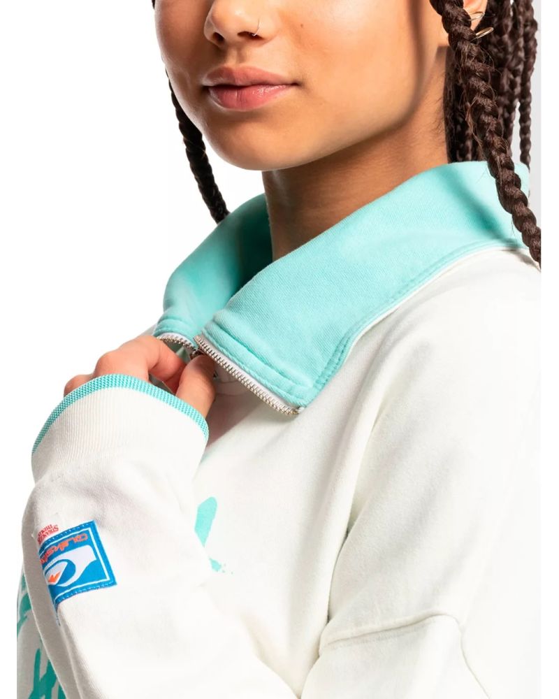Bluza Quiksilver X Stranger Things Lenora Half Zip Snow White L