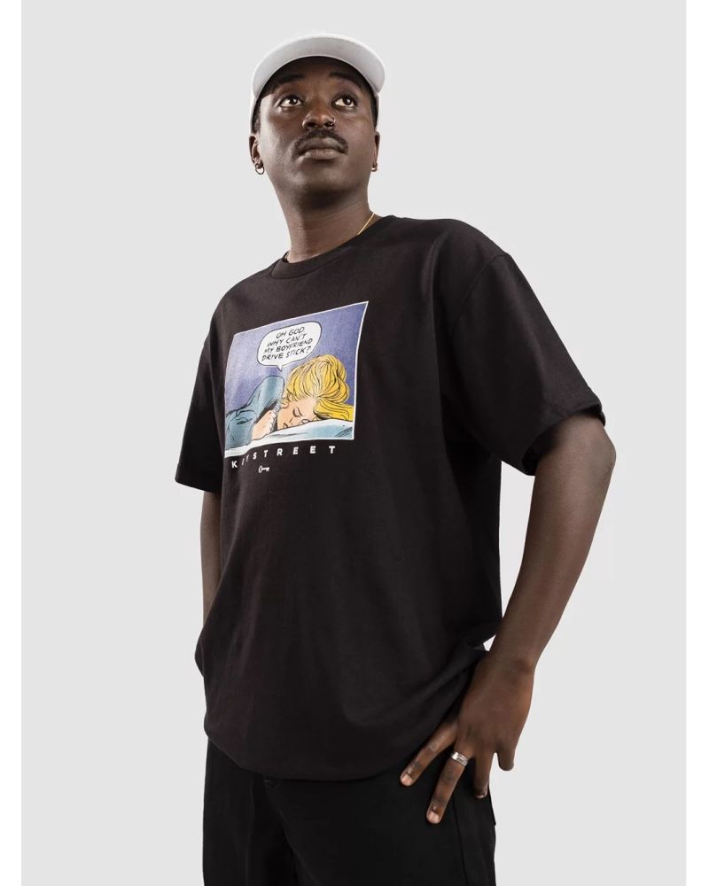 Tricou Key Street Boyfriend Black S