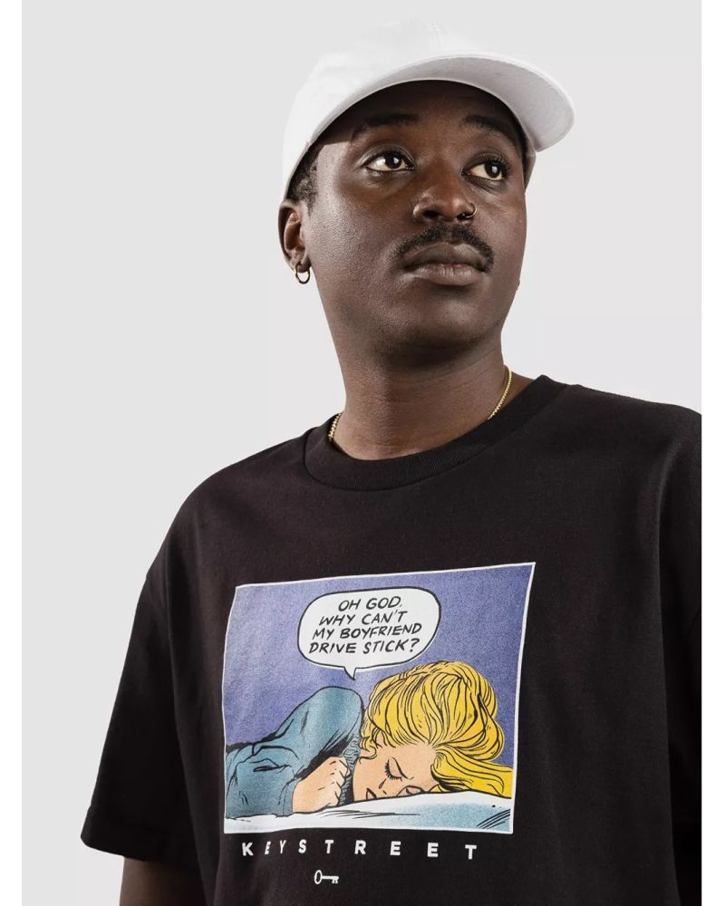 Tricou Key Street Boyfriend Black S